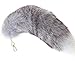 Real Fox Tail ，Silver Blue Fox Tail Fur Keychain Bag Charm Pendant