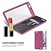iPhone 6 6S Wallet Case, FLOVEME Hidden Mirror ID Credit Card Slots Holder Kickstand Feature Anti Scratch Shockproof Protective Flip Folio Hard Rugged Back Plastic Cover for Girls Women, Hot Pink