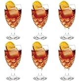 Vikko Classic Goblet Party Glasses, Iced Tea Glasses 20 Ounce, Set of 6 Goblets, Iced Tea and Water Goblets, Dishwasher Safe Durable Glassware