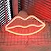 wanxing Lip Shaped Neon Signs Led Neon Light Art Decorative Lights Wall Decor for Children Baby Room Christmas Wedding Party Decoration (Red)