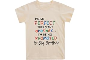 GEOYUNE Big Brother T Shirt for Baby Boys Cotton T-Shirt Short Sleeve Tops Toddler Baby Announcement Tees Outfits 1-7 Years