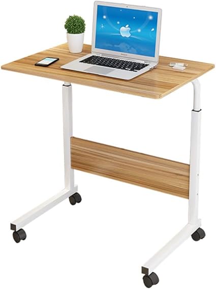 Lhsunta Overbed Table Trolley Side Table Rolling Laptop Desk Notebook Computer Stand Rolling Cart Lazy Bedside Computer Desk Desktop For Nursing C Amazon De Kuche Haushalt