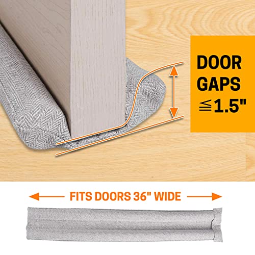 VISEMAN 36 Inch Under Door Draft StopperTwin Door Draft Blocker Guard