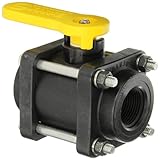 Banjo V100FP Polypropylene Ball Valve, Three Piece, Full Port, 1