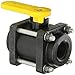 Banjo V100FP Polypropylene Ball Valve, Three Piece, Full Port, 1