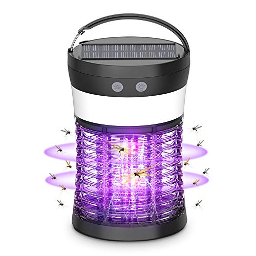 Bug Zapper Mosquito Killer Lamp,okk Solar Operated and Battery Powered