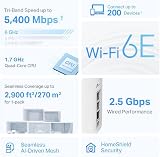 TP-Link Deco XE75 Pro AXE5400 Wi-Fi 6E Tri-Band Mesh Whole Home Add-on Unit view 5