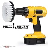 Drillbrush Softer Bristle Scrub Brush 5" Round with Power Drill Attachment