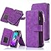 Galaxy J3 Case, CaseUp 12 Card Slot - [Zipper Cash Storage] Premium Flip PU Leather Wallet Case Cover With Detachable Magnetic Hard Case For Samsung Galaxy J3 / Express Prime / Amp Prime - Purple