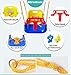 Littlefun 3-in-1 Infant to Toddler Upgrade Swing Anti-flip Snug & Secure Detachable Children Outdoor Play Patio Garden Amusement Park Equipment Bonus Mini Cars Gifts(Color:Blue Chair)
