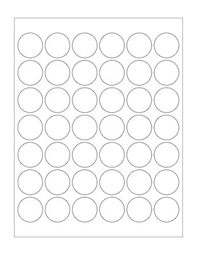 ChromaLabel 1-1/4 Inch Round Printable Labels for Laser and Inkjet ...