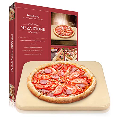 Pizza Stone, Lirradight Heavy Duty Ceramic Pizza Grilling Stone, Baking