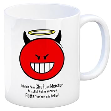 Kaffeebecher Mit Spruch Ich Bin Dein Chef Und Meister Du