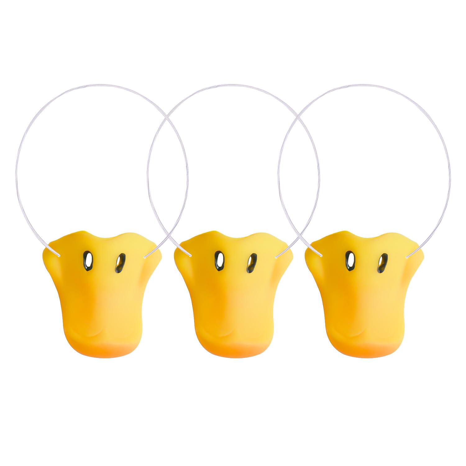 CYNOSURETECH 3 Pack Duck Masks - Funny Duck Costume Masks for Cosplay & Show Props (Yellow)