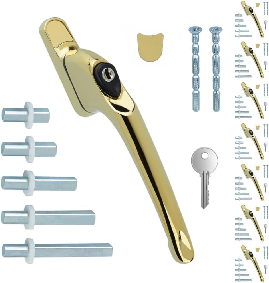 FixRello PVC Window Handles for uPVC Windows 8 Gold