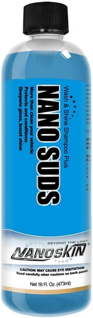 Nanoskin NANO SUDS Foaming Car Wash Shampoo 16 Oz. – Works with Foam Cannon, Foam Gun, Bucket Washes, Car Soap for Pressure Washer | Safe for Cars Trucks, Motorcycles, RVs & More | Fruity Scented