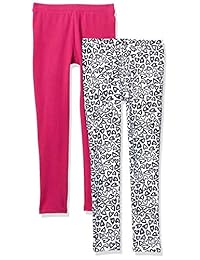 Brand - Leggings acogedores para niñas y niños pequeños de 2 cebra manchada