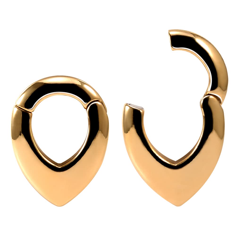 KOOBODY Stainless Steel Magnetic Ear Gauges 2g(6mm) Ear Plugs Tunnels Body Piercing Jewelry Kit