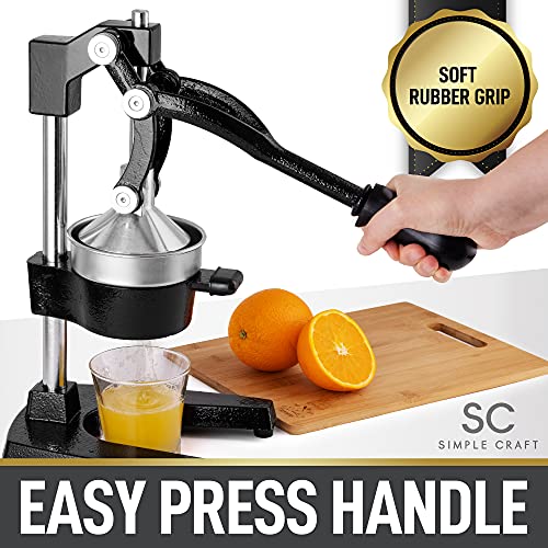 Simple Craft Manual Citrus Juicer Heavy Duty Orange Juice Squeezer