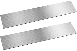 SUNKOO 304 Stainless Steel Flat Bar 2PCS, 5/16" Thick 2-3/8" Wide 8" Long, Brushed Finish, Durable Versatile Trim Strips, Easy to Shape for DIY Craft Making, Industrial Edging and Workshop Projects