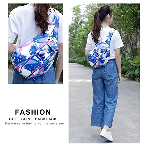 KAMO Sling Backpack - Rope Bag Crossbody Backpack Travel Multipurpose Daypacks for Men Women Lady Girl Teens - Thumbnail 6