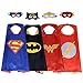 Halloween Costume Superhero Dress Up For Kids - Best For Christmas Gift, Children's Birthday, Cosplay Party. Satin Cape and Felt Mask Role Play Set. Cartoon Outfit For Boys and Girls (Wonder Woman)