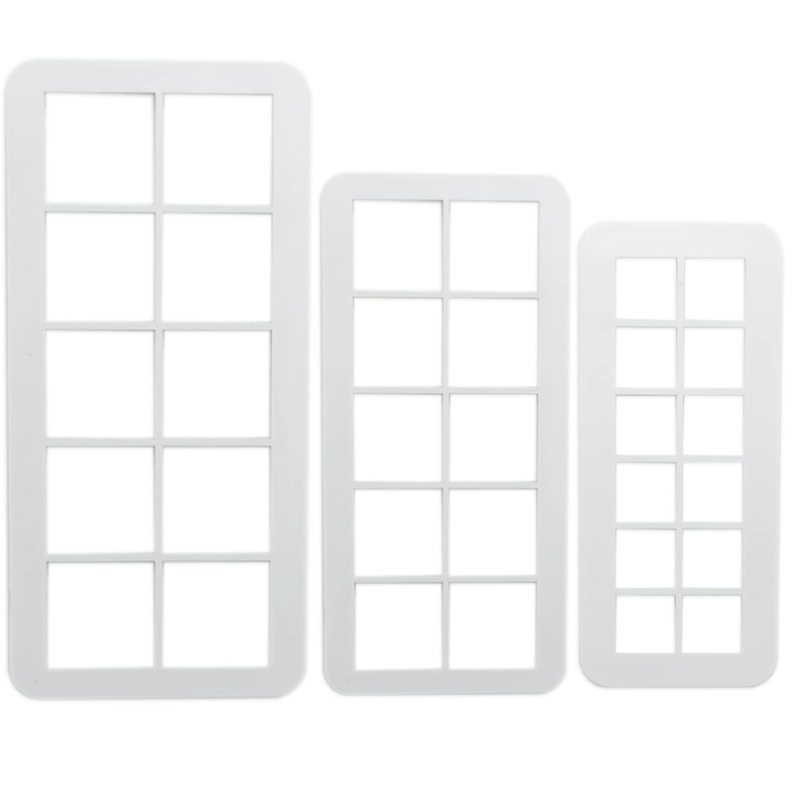 SZCXDKJ Square Cookie Cutters - Set of 3 Geometric Square Cake Fondant Cutters 3 Sizes Cake Decorating