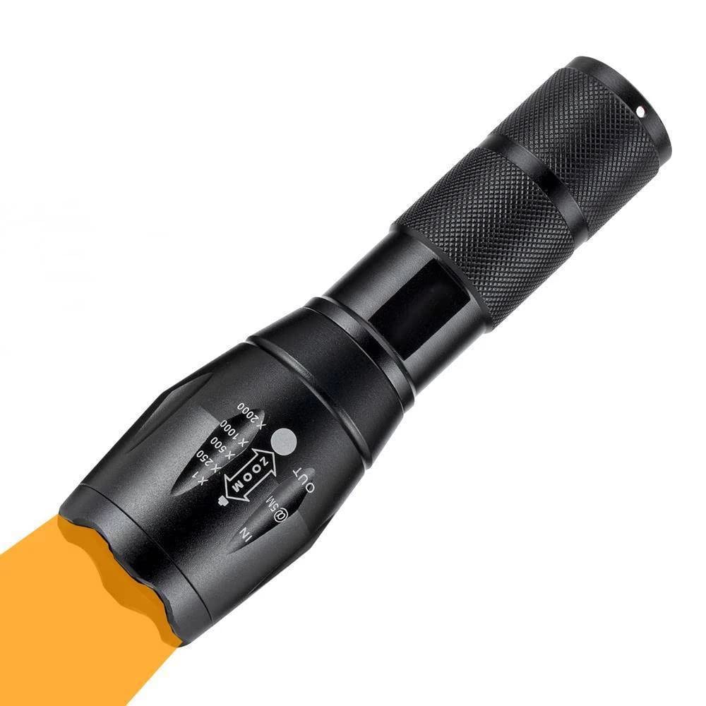 Weslite Amber Light Torch - 2 in 1 LED Flashlight with White & Orange Light, 550nm-590nm, 2 Modes for Outdoor, Night Vision, Photography, Fishing, Aviation