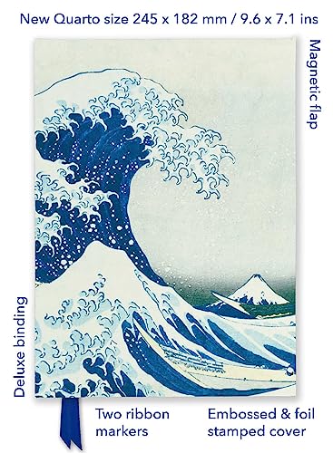 Katsushika Hokusai: The Great Wave (Foiled Quarto Journal) (Flame Tree Quarto N…