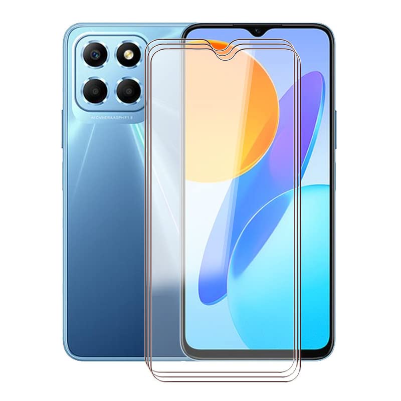 KJYF Tempered Glass Screen Protector for Honor X8 5G (6.5 inches), [Pack of 3] [9H Hardness] [Fingerprint Sensor Compatible] HD Clear Tempered Glass Film for Honor X8 5G.