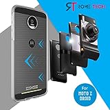 Moto Z Droid Bumper Case, Rome Tech OEM Phone Case - Motorola Moto Mods Compatible - Ultra Slim Shell With Protective Shockproof Design for Motorola Moto Z Droid (Clear)