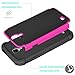 Tekcoo for Galaxy S4 Case, [Tmajor Series] [Hot Pink/Black] Shock Absorbing Hybrid Rubber Plastic Impact Defender Rugged Slim Hard Case Cover Shell for Samsung Galaxy S4 S IV I9500 GS4 All Carriers