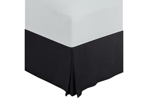 Utopia Bedding Full Bed Skirt - Soft Quadruple Pleated Ruffle - Easy Fit with 16 Inch Tailored Drop - Hotel Quality, Shrinkage and Fade Resistant (Full, Black)