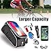 uniwood Bike Front Frame Bags Waterproof, Bicycle Handlebar Bag, Top Tube Mount Handlebar Bags, Bike Screen Phone Holder Case Sports Bicycle Bike Storage Bag Cycling Pack Fits Phones Below 6.0 Inches