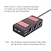 3 Socket Cigarette Lighter Splitter, 120W DC Outlet Power Adapter, 6.8A 4-Port USB Car Charger,12V Car and 24V Truck Bus Universal