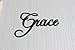 Grace Word Fancy Script Font Metal Wall Art Home Decor