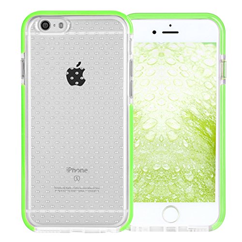iPhone 6S Case, iPhone 6 Case, FYY[Patent Shockproof][Military Material] Ultra Slim Fit Hybrid Clear Bumper Case Soft Silicone Gel Rubber Shockproof Impact Resistance Cover for iPhone 6S/6 Green