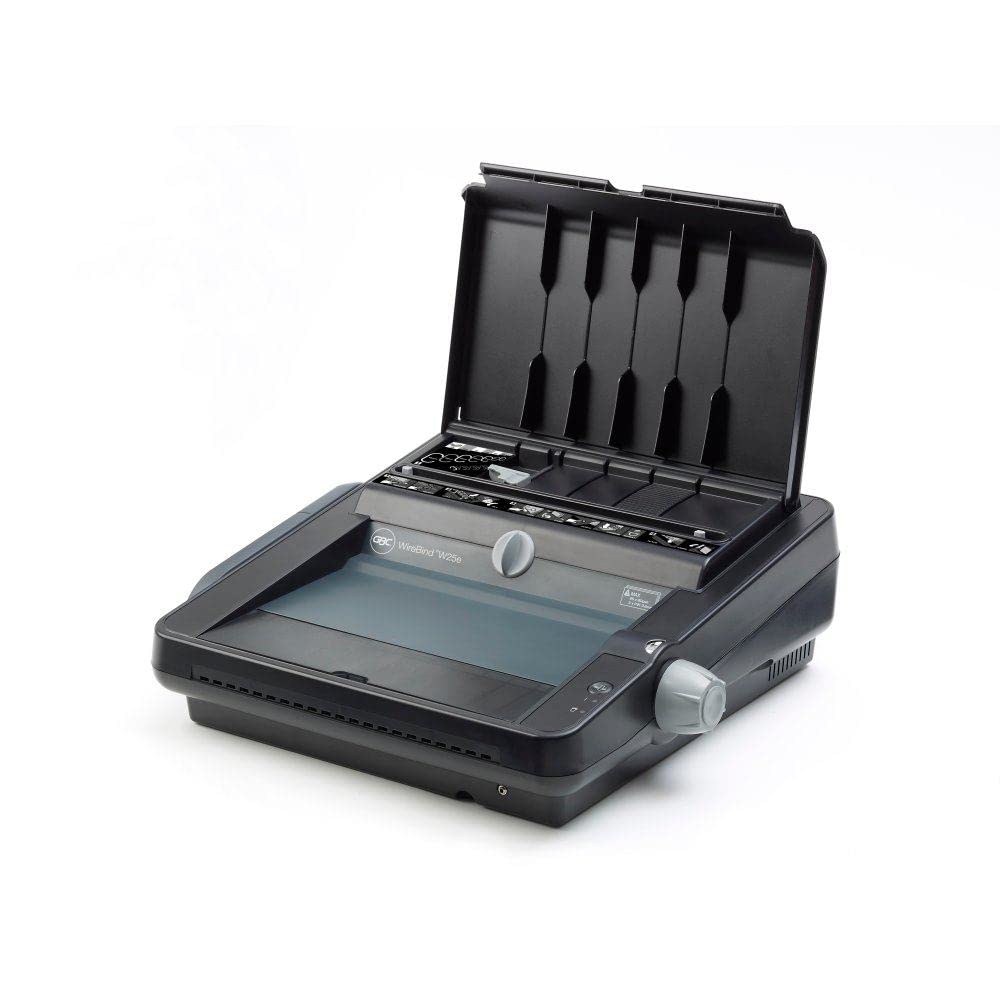 GBC WireBind W25E Binding Machine, Electronic Punch, 25 Sheet Punch Capacity, 125 Sheet Binding Capacity, A3, A4 and A5, Black, 4400541