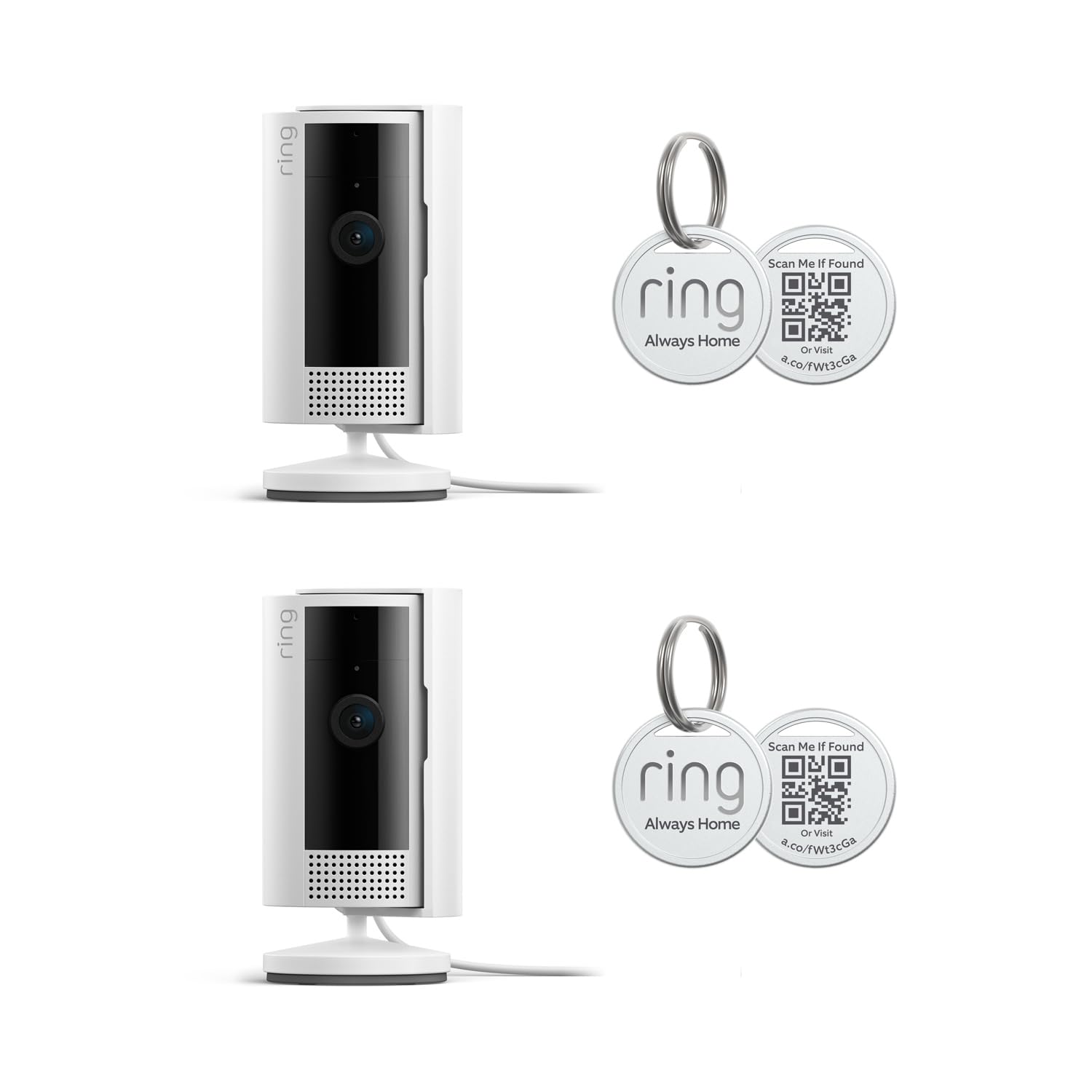 2 Ring Indoor Cam (2nd Gen), White with 2 Ring Pet