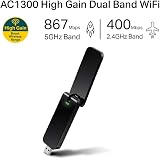 TP-Link Archer T4U AC1300 Dual Band USB 3.0 Wireless Adaptor V2.0 Black view 3