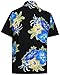 La Leela Button Down Summer Casual Tropical Pocket Hawaiian Aloha Beach Shirts for Men Aloha