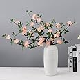 WEISPARK Artificial Flowers, 2pcs Fake Cherry Blossom Branches 31 Inch Long Stem Silk Flowers for DIY Vase Home Hotel Office Wedding Party Garden Decor (Pink)