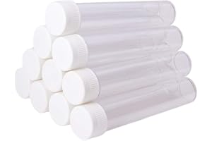 erioctry 25ml Plastic Containers Tubes Vials Sample Container with Screw Cap Storage Containers (Pack of 12)