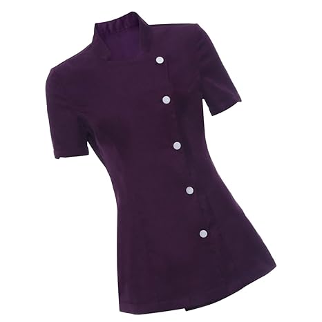 B Baosity Damen Arbeitstunika Spa Frisur Arbeitskleidung Arbeitskittel Tunika Shirt