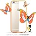 i-Blason Halo Series Case Designed for iPhone 6s Plus, [Scratch Resistant] Clear Fit iPhone 6 Plus Case 5.5 Inch Hybrid Bumper Cover (Clear/Orange)
