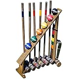 Franklin Sports Outdoor Croquet Set - 6 Player Croquet Set with Stakes Mallets Wickets and Balls - Backyard Lawn - Vintage