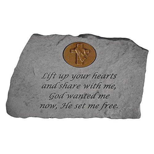Lift Up Your Hearts Memorial Stone With Personalized Insert