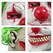Halloween Clown Mask Scary Vampire Latex Costumes Cosplay Party Decorations Props with Green Hair