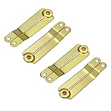 Tsnamay 4Pcs Gold Folding Lid Support Hinges for
