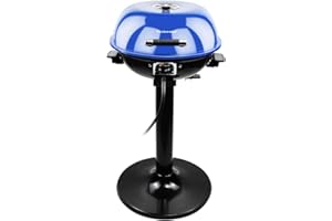 Techwood 1600W Indoor Outdoor Electric grill, Electric BBQ Grill, Portable Removable Stand grill, Blue